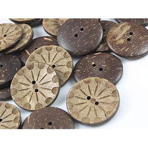 YAKA 50pc New Thick Coconut Shell 2 Holes Button Craft/Sewing/hot Products