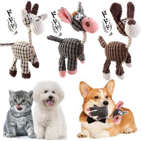 Shirem Bite Buddy Chew Toy for Dogs, Petsrook Premium Plush Toy Dog, 2025 New Robust Plush Indestructible Dog Toys, Petsboro Bitebuddy Dog Toy, Stuffed Animal Plush Chew Toys with Squeakers (Mix*3)
