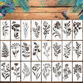 20 PCS Christmas Pine Trees Stencils,Christmas Tree Stencils for Painting on Wood Reusable Small Christmas Tree Stencils Holiday Stencils for Painting on Wood Wall Fabric Home Decor