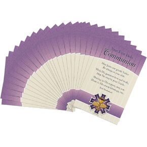 Dicksons First Holy Communion Purple 3 x 2 Cardstock Itty Bitty Bookmarks Pack of 24
