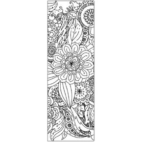 Floral Flower Coloring Bookmarks - Anti Stress - Art Therapy - Adult Coloring Bulk 50 Pack Same Design Great for Large Groups Coloring Contests Improved Paper Book Marker Print On Front and Back