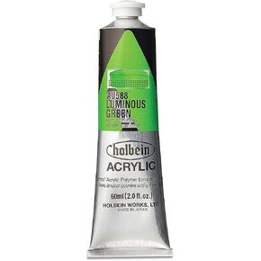 Holbein Heavy Body Artist Acrylic 60ml - Pearls and Luminous Colours Luminous Green