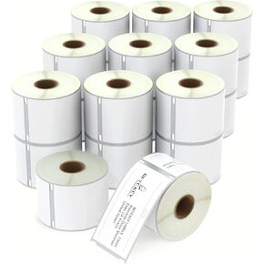 BETCKEY - Compatible DYMO 30857 (2-1/4" x 4") Visitor Name Tag Badge Labels, Perforated, Compatible with DYMO Labelwriter 450, 4XL, NOT FIT 550 & 5XL [20 Rolls/5000 Labels]