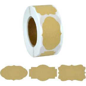 300 PCS علامات الهدايا لعيد الميلاد ، ملصقات تسميات الأسماء ، ملصقات Kraft ، ملصقات DIY فارغة للزخرفة المصنوعة يدويًا ، ماسون ، ملحقات سجل القصاصات ، مربى مربى (أ) in Kuwait