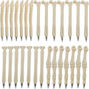 GXXMEI 28PCS Bone Ballpoint Pen Creative Novelty Pens Black Ink for Halloween Artist Doctor Nurse School Office Party