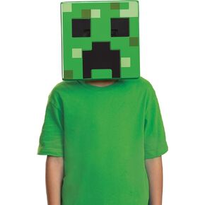 Disguise Minecraft Creeper Mask, Official Minecraft 3D Paper Mask with Adjustable Strap, One Size