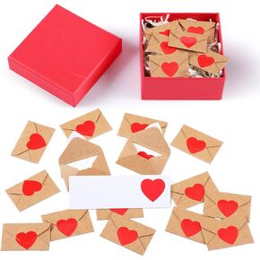 60 Sets Blank Cards and Envelopes Mini Love Notes for Him Her Romantic Cards for Him Long Distance Relationship Gifts Bulk Tiny Envelopes Love Notes for Him Her
