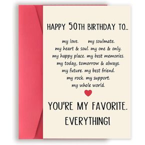 Asmallgf Romantic 60th Birthday Card for Women Men, Best 60 Year Old Bday Gifts for Husband Wife, Sweet 60 Birthday Gift Ideas