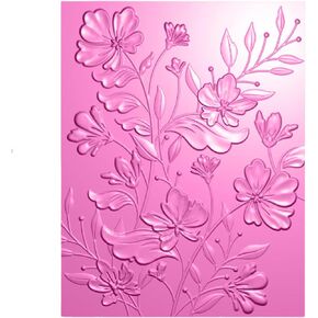 BAOFALI 3D Cherry Blossom Rose Plastic Embossing Folders for DIY Scrapbooking Photo Album Card Paper Craft Decoration for Card Making,Embossing Template Paper Card Embossing Stencil 6.3" L x 4.5" W.