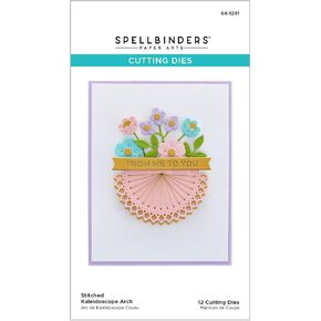 Spellbinders Stitched Kaleidoscope Arch Etched Dies, Metal