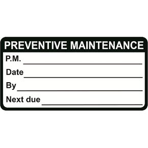 Small Preventive Maintenance Stickers,1x2inch 200pcs Preventive Maintenance Waterproof Stickers for Equipment, Easy to Remove