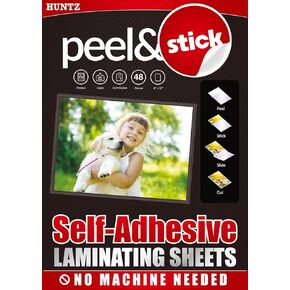 Pack of 24, Self-Adhesive Laminating Sheets, Clear Letter Size (9 x 12 Inches), 4 mil Thickness