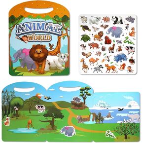 Insect Sticker Books for Toddlers Kids Reusable | Jelly Bug Sticker Activity Book for Boys Girls | Ages 2-4 3-5 Years Old | Airplane Car Travel Quiet Toys | Easy Peel and Stick.