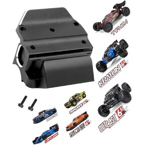 Aluminum Gearbox Case Bulkhead Cover for 1/7 1/8 ARRMA 6S BLX Typhon Kraton Notorious Outcast Mojave Infraction Felony Talion Limitless 6S BLX,ARRCat RC Upgrade Parts,Replace #AR310854 #AR310427,Black