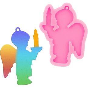 Wings Silicone Resin Mold Keychain Resin Mold Expoy Resin Casting Mold for Jewelry and Pendant Making Ideal Gift Cute Necklace Crafts Making