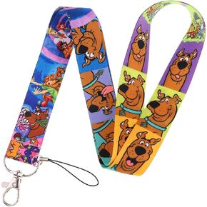 Cartoon Cute Anime Lanyard Keychain, ID Badges Lanyard, Key Lanyard for ID Card Holder, Cell Phone Case (Colorful)