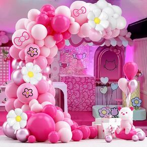 137pcs كرتون بالونات قطار زخارف كاريكاتير بالون غارلاند جارلاند هار