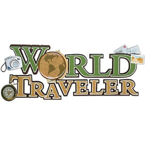 Jolees Boutique Title Wave Dimensional Stickers, World Traveler