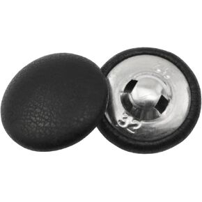 24PCS Black Leather Round Buttons Diameter 20mm Shirt Jacket Hand Sewn Buttons Leather Coat Buttons Sports Jacket Sewing Knitting Making Hooks Dresses