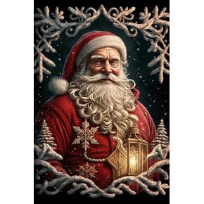Diamond Painting Kits Father Christmas Smile, Diamond Painting Adult Children 5D Full Diamond Digital Painting Gemstone Paste Art, 16X20Inch Suitable for Home Decor Club Decor Or Gift