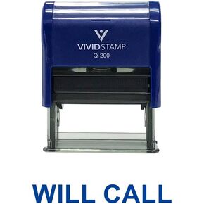 Will Call Self Inking Rubber Stamp (Red Ink) - Large