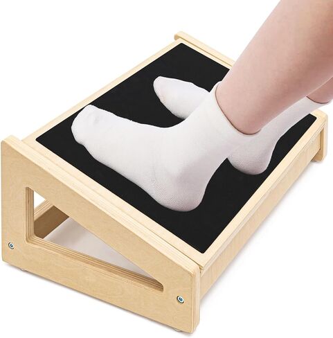 WOOD CITY Foot Rest for Under Desk at Work, 3 Heights Adjustable Footrest with Silicone Surface, 2 in 1 Foot Stool Improve Posture, Reduce Fatigue & Pain, Ideal for Home/Office/Gaming (Natural) in Saudi Arabia