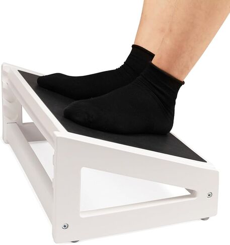 WOOD CITY Foot Rest for Under Desk at Work, 3 Heights Adjustable Footrest with Silicone Surface, 2 in 1 Foot Stool Improve Posture, Reduce Fatigue & Pain, Ideal for Home/Office/Gaming (Natural) in Kuwait