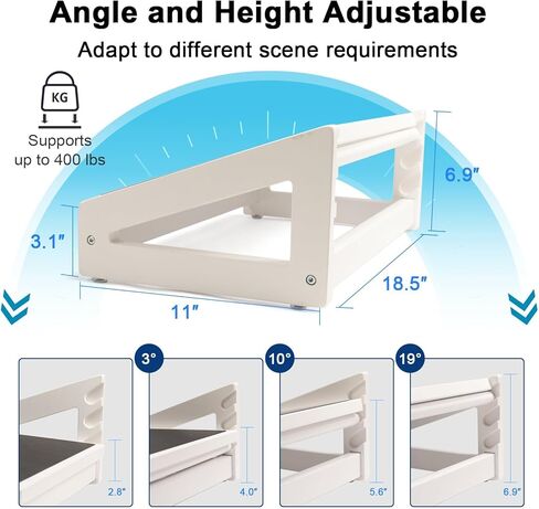 WOOD CITY Foot Rest for Under Desk at Work, 3 Heights Adjustable Footrest with Silicone Surface, 2 in 1 Foot Stool Improve Posture, Reduce Fatigue & Pain, Ideal for Home/Office/Gaming (Natural) in Kuwait