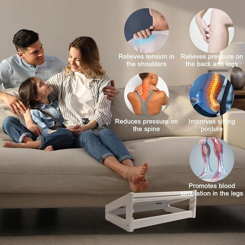 WOOD CITY Foot Rest for Under Desk at Work, 3 Heights Adjustable Footrest with Silicone Surface, 2 in 1 Foot Stool Improve Posture, Reduce Fatigue & Pain, Ideal for Home/Office/Gaming (Natural) in Kuwait