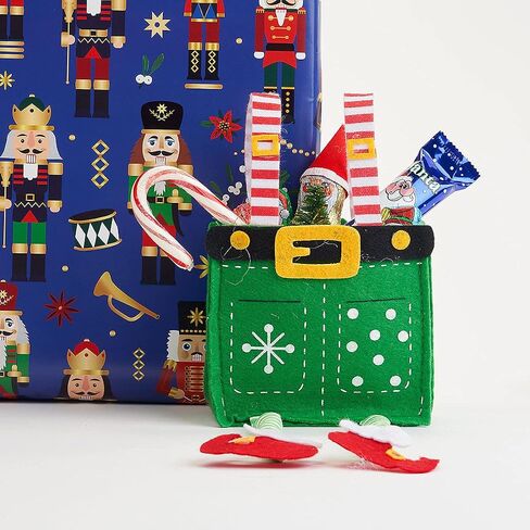 Elf Pants Christmas Treat Bags, Set of 6 Gift Bags for Children Holiday Parties Teachers Decorations in Saudi Arabia