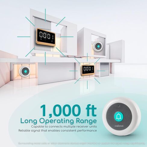 Wireless Call Light System with Call Buttons for Elderly at Home Call Bell for Clinic Seniors Assisted Living Emergency Wellness Center Hospital Restaurant, Maple Wood Texture in Saudi Arabia