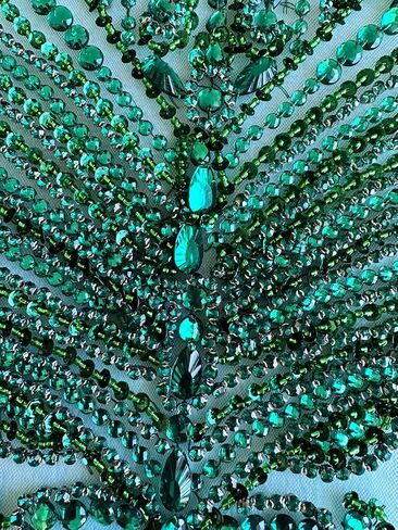 100% Handmade Rhinestones Applique on White net sew on Beads Crystal Patches Accessory for Dress Clothes (Silver 2) in Kuwait
