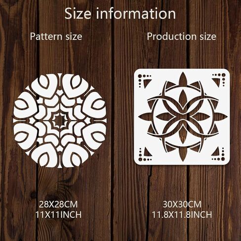 Nbeads 12pcs 12 أنماط زهرة الإستنسل ، 11.8 × 3 بوصة من زهرة طلاء جدار الطلاء قابلة لإعادة الاستخدام قابلة لإعادة الاستخدام in Kuwait