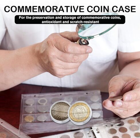 10 Pcs 42mm Clear Coin Capsules, Plastic Silver Dollar Coin Holder, Coin Cases for Collectors, Coin Plastic Case for Coin Collection American Silver Eagle Liberty Coin &JFK Half Dollar & Bitcoin in Kuwait