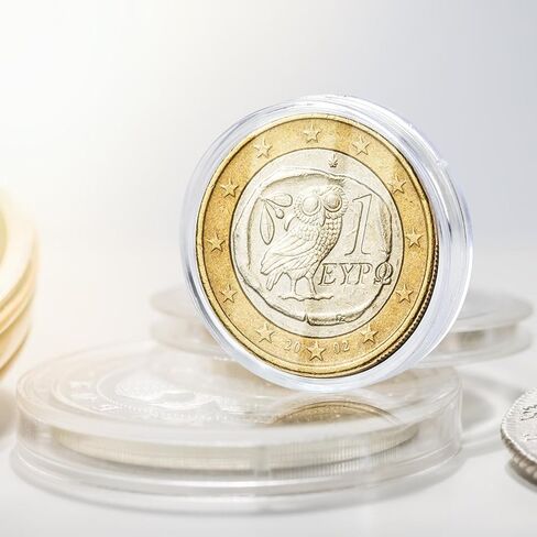 10 Pcs 42mm Clear Coin Capsules, Plastic Silver Dollar Coin Holder, Coin Cases for Collectors, Coin Plastic Case for Coin Collection American Silver Eagle Liberty Coin &JFK Half Dollar & Bitcoin in Kuwait