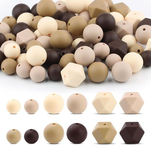 70Pcs 15 mm Silicone Beads, Cow Print Silicone Beads, Leopard Rubber Beads, Colorful Round Spacer Beads for Making DIY Necklaces Bracelet Keychain (10 Color) in Saudi Arabia