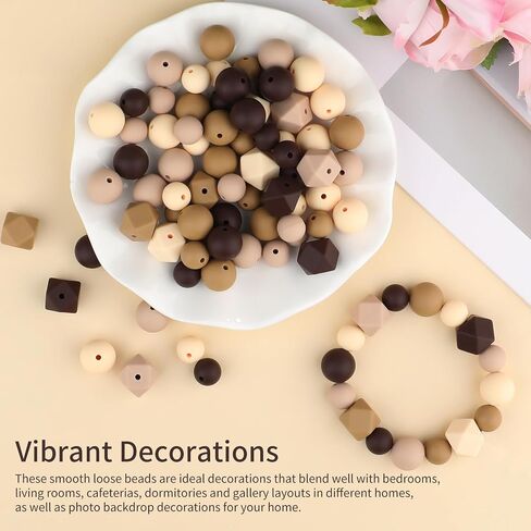 70Pcs 15 mm Silicone Beads, Cow Print Silicone Beads, Leopard Rubber Beads, Colorful Round Spacer Beads for Making DIY Necklaces Bracelet Keychain (10 Color) in Saudi Arabia