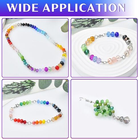 500 Pcs Faceted Glass Beads, 4mm Crystal Glass Beads, Faceted Rondelle Beads with 1mm Holes for Bracelets Necklace Pendants Earrings DIY Craft Jewelry Making (Multicolour) in Saudi Arabia