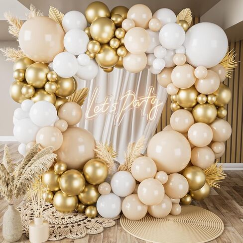 18 Inch White Sand Large Balloons - 35Pcs Thick Sand White Cream Balloons Big Round Latex Party Balloons for Birthday Baby Shower Wedding Graduation Themed Party Decorations in Saudi Arabia
