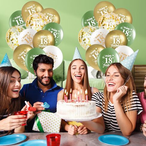 40th Birthday Balloons 24Pcs Sage Green Gold Fortieth Birthday Latex Balloons Confetti Balloons Green Gold 40th Birthday Party Decorations for Women Men 40 Year Birthday Anniversary Supplies 12inch in Kuwait