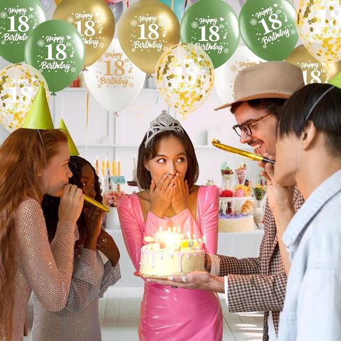 40th Birthday Balloons 24Pcs Sage Green Gold Fortieth Birthday Latex Balloons Confetti Balloons Green Gold 40th Birthday Party Decorations for Women Men 40 Year Birthday Anniversary Supplies 12inch in Kuwait