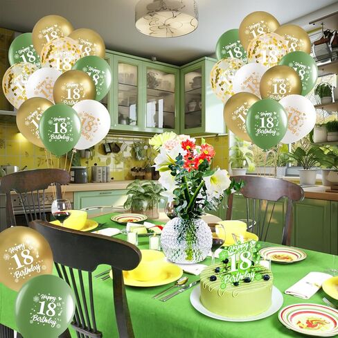 40th Birthday Balloons 24Pcs Sage Green Gold Fortieth Birthday Latex Balloons Confetti Balloons Green Gold 40th Birthday Party Decorations for Women Men 40 Year Birthday Anniversary Supplies 12inch in Kuwait