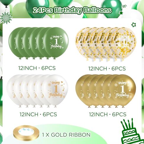 40th Birthday Balloons 24Pcs Sage Green Gold Fortieth Birthday Latex Balloons Confetti Balloons Green Gold 40th Birthday Party Decorations for Women Men 40 Year Birthday Anniversary Supplies 12inch in Kuwait
