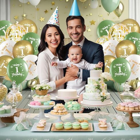 40th Birthday Balloons 24Pcs Sage Green Gold Fortieth Birthday Latex Balloons Confetti Balloons Green Gold 40th Birthday Party Decorations for Women Men 40 Year Birthday Anniversary Supplies 12inch in Kuwait