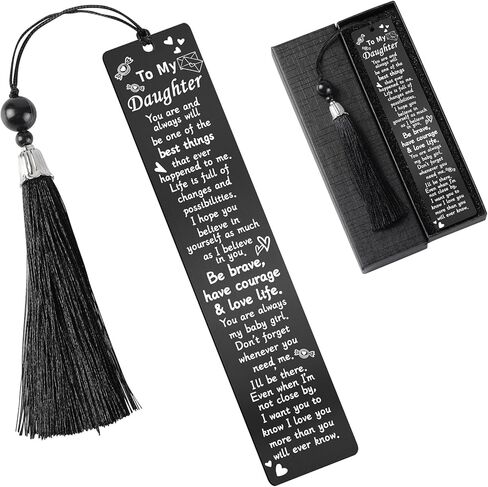 Daughter Birthday Gift from Mom - Inspirational Bookmark for Kids Stepdaughter 16th 18th 21st Birthday Cute Funny Book Mark for Her Adult Teen Girls Wedding Graduation Valentines from Dad in Saudi Arabia