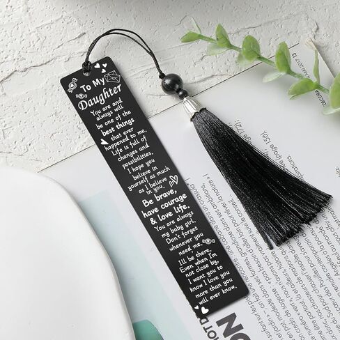 Daughter Birthday Gift from Mom - Inspirational Bookmark for Kids Stepdaughter 16th 18th 21st Birthday Cute Funny Book Mark for Her Adult Teen Girls Wedding Graduation Valentines from Dad in Saudi Arabia