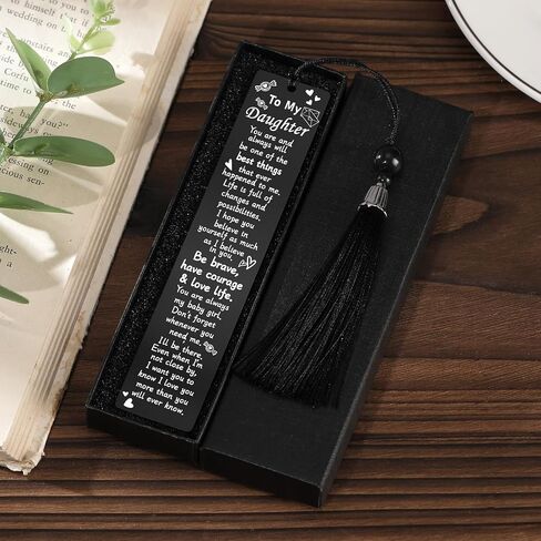 Daughter Birthday Gift from Mom - Inspirational Bookmark for Kids Stepdaughter 16th 18th 21st Birthday Cute Funny Book Mark for Her Adult Teen Girls Wedding Graduation Valentines from Dad in Saudi Arabia