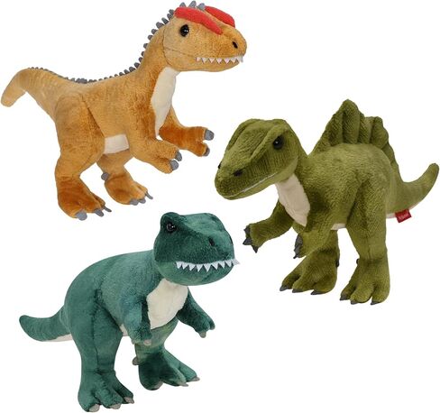 3 PCS Dinosaur Potticed Animals - 8 '' Dino Plush Spinosaurus محشو بالحيوان T rex Plush Dinosaur ، ألعاب الديناصورات للأطفال 3-5 الأولاد والبنات Dinosaur Plushies in Kuwait