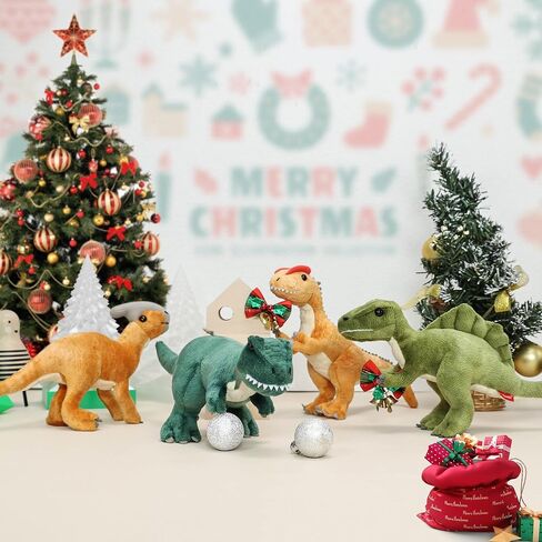 3 PCS Dinosaur Potticed Animals - 8 '' Dino Plush Spinosaurus محشو بالحيوان T rex Plush Dinosaur ، ألعاب الديناصورات للأطفال 3-5 الأولاد والبنات Dinosaur Plushies in Kuwait