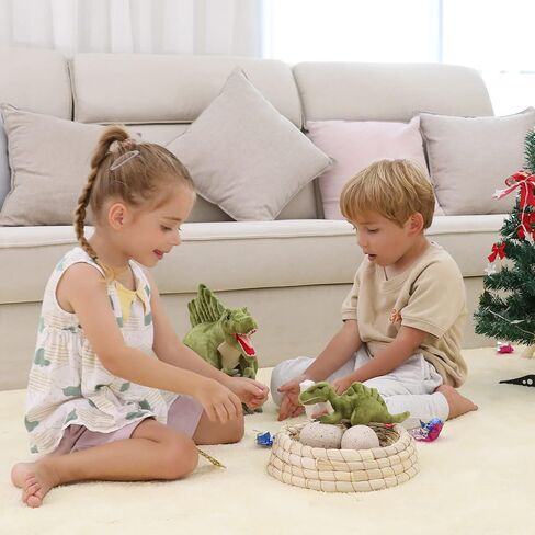 3 PCS Dinosaur Potticed Animals - 8 '' Dino Plush Spinosaurus محشو بالحيوان T rex Plush Dinosaur ، ألعاب الديناصورات للأطفال 3-5 الأولاد والبنات Dinosaur Plushies in Kuwait